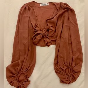 Petal & Pup Tie-Front Crop Top